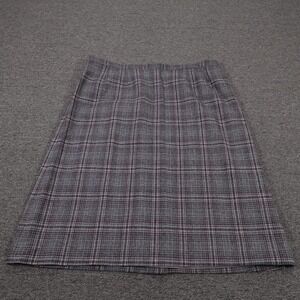 Vintage Pendleton Skirt Womens 38 Gray Plaid Wool A‎ Line Knee Length USA 70s